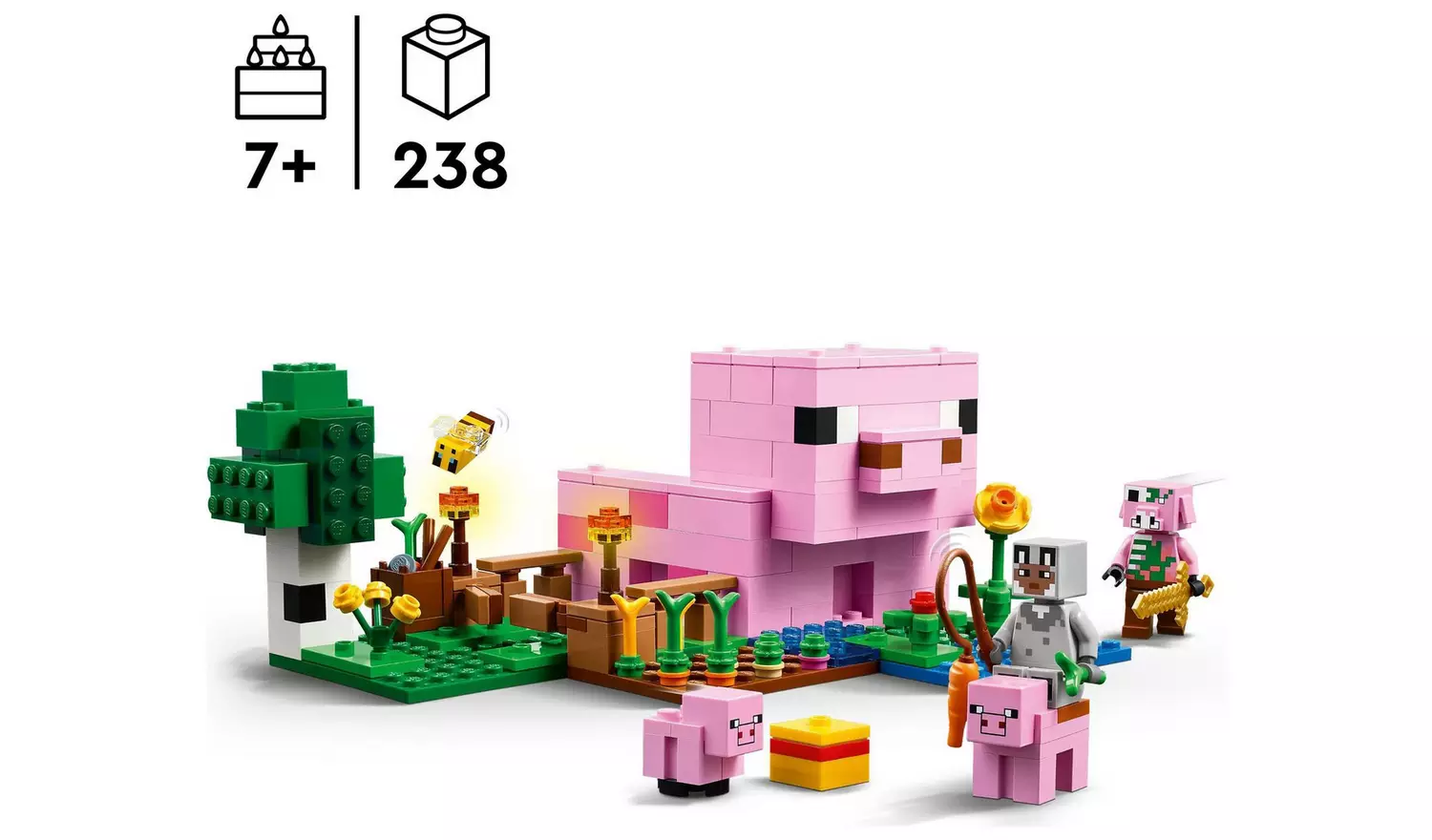 LEGO Minecraft The Baby Pig House with Animal Toys 21268