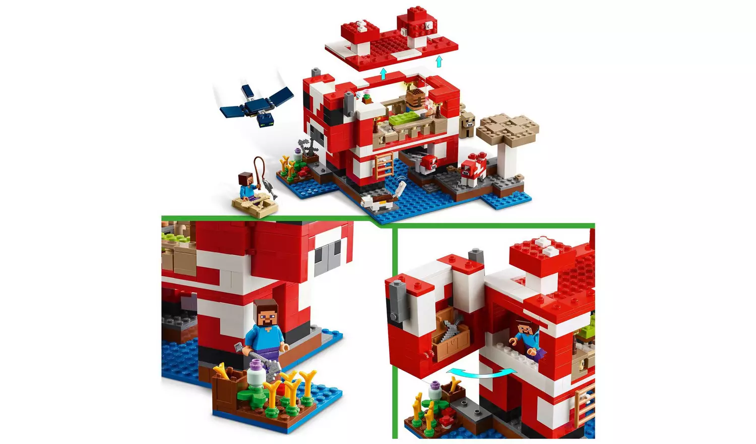LEGO Minecraft The Mooshroom House Building Toy Set 21270