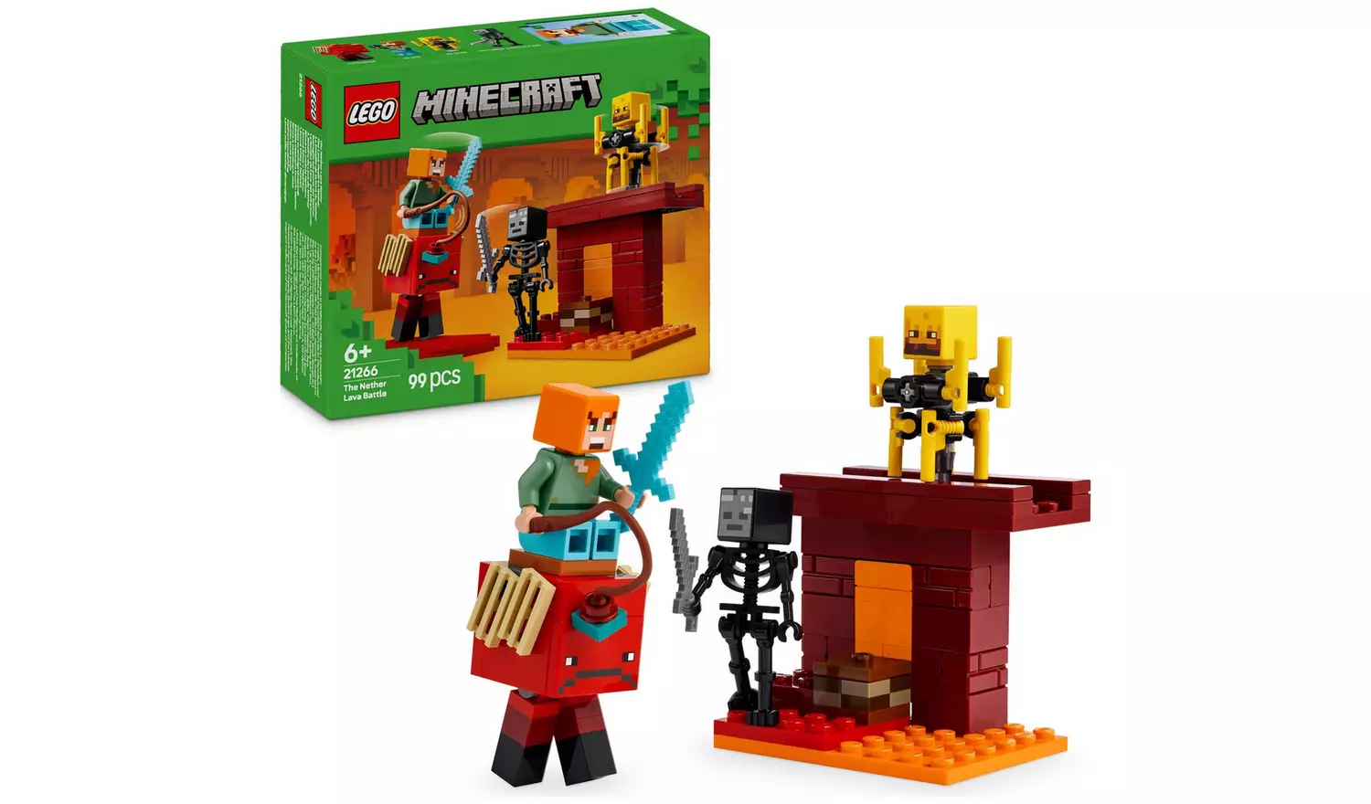 LEGO Minecraft The Nether Lava Battle Building Toy 21266