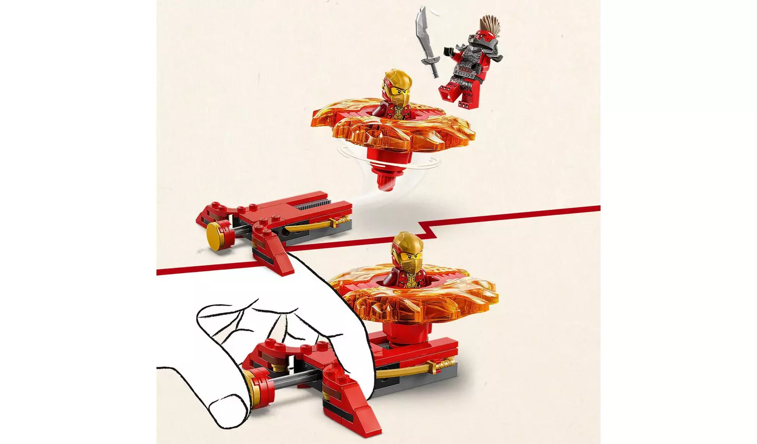 LEGO NINJAGO Kai's Dragon Spinjitzu Spinner Toy Set 71823