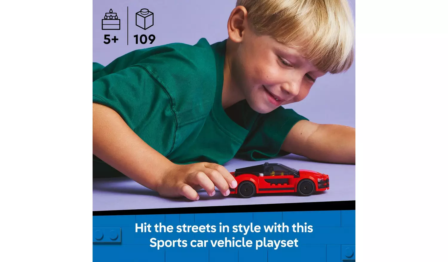 LEGO City Red Sports Car, Toy Supercar Vehicle Set 60448