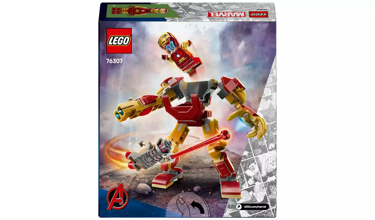 LEGO Marvel Iron Man Mech vs. Ultron Building Toy Set 76307