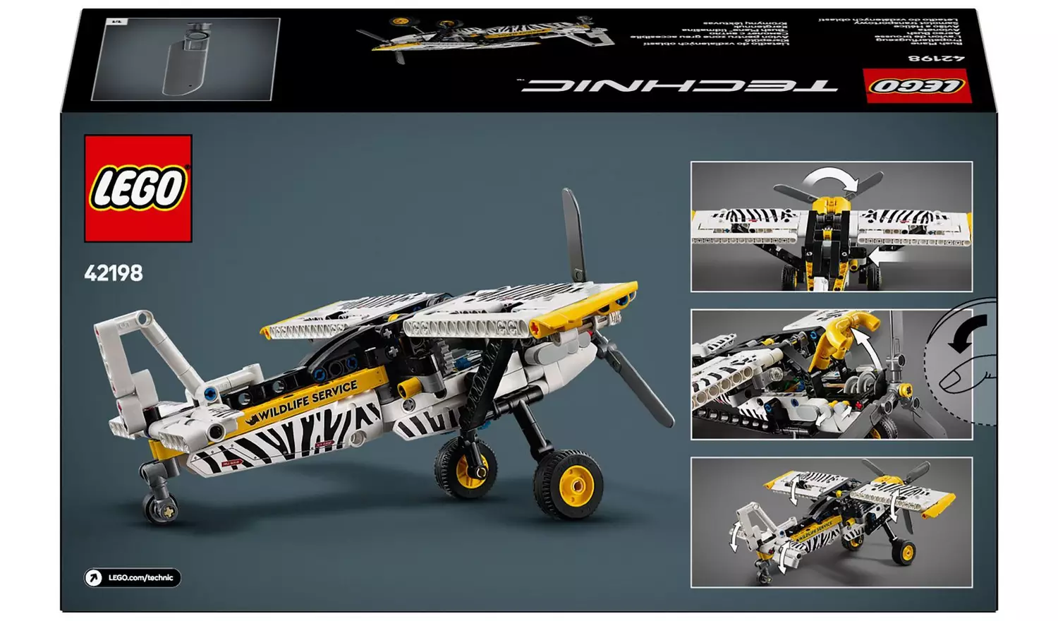 LEGO Technic Bush Plane Building Toy Set for Kids 42198