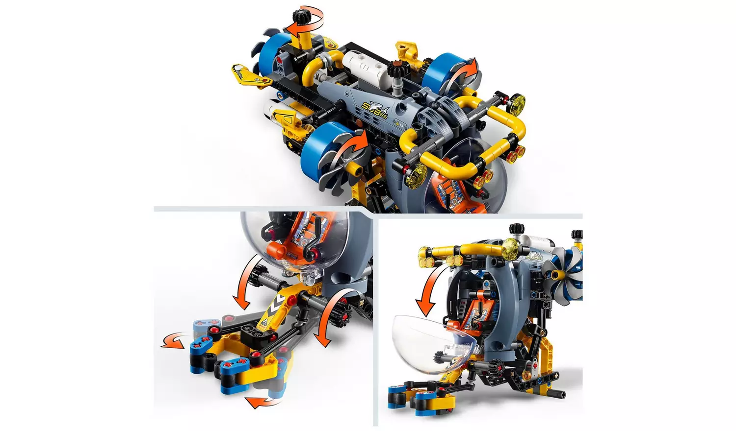 LEGO Technic Deep-Sea Research Submarine Building Toy 42201