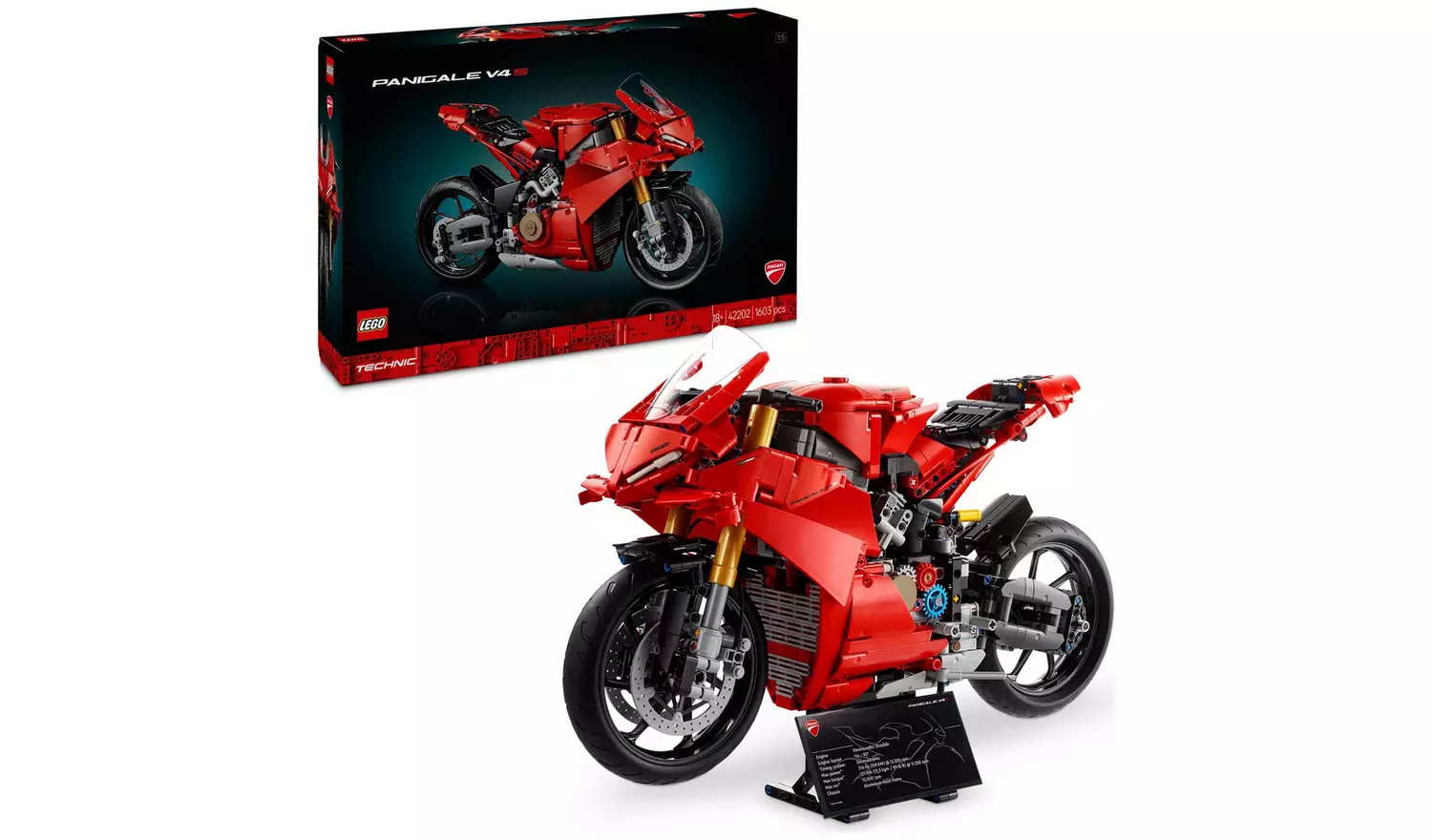 LEGO Technic Ducati Panigale V4 S Motorcycle Model Set 42202