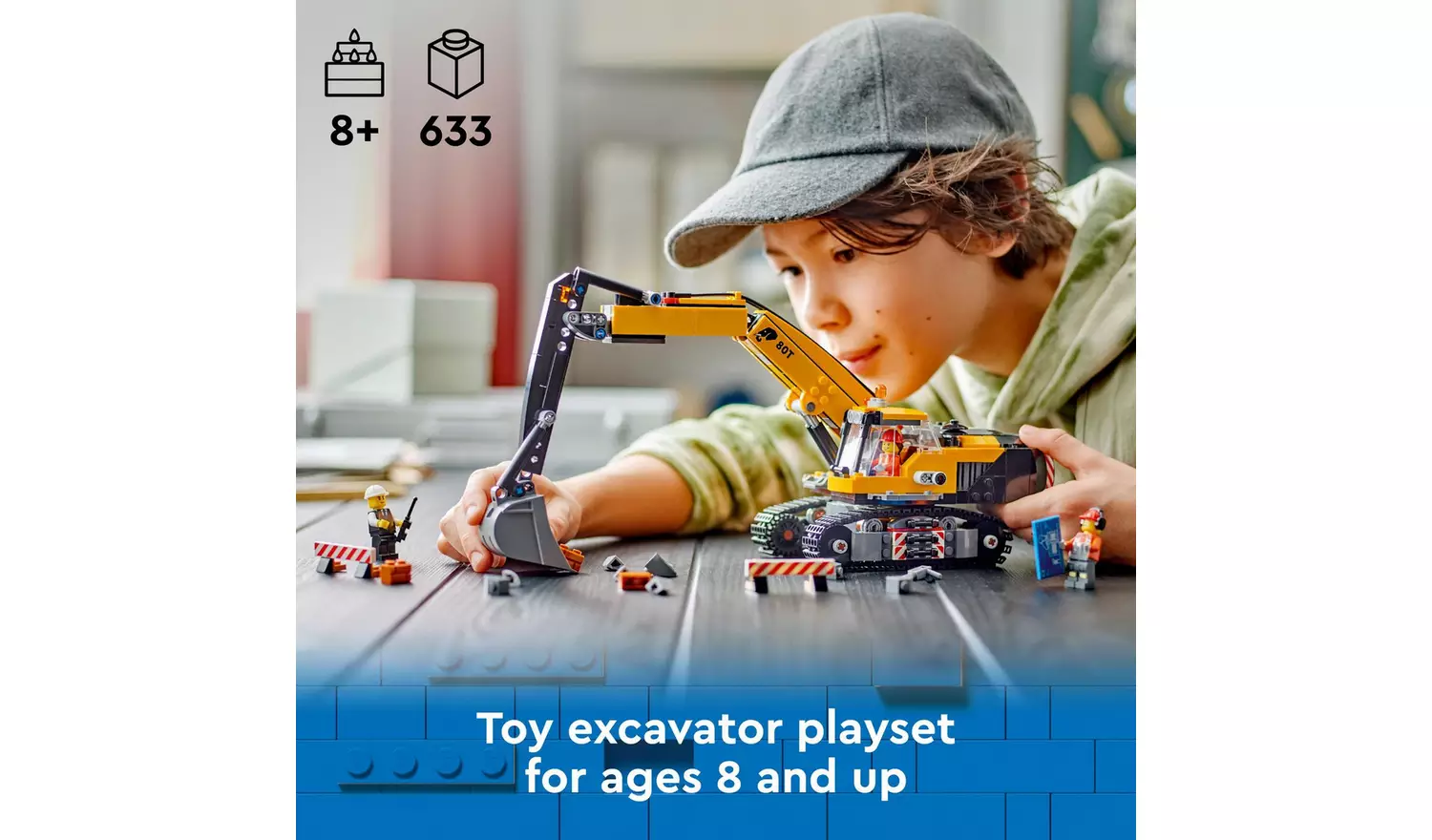 LEGO City Yellow Construction Excavator Digger Toy Set 60420