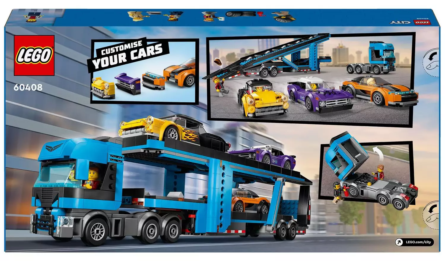 LEGO City Car Transporter Truck with Sports Cars Toy 60408