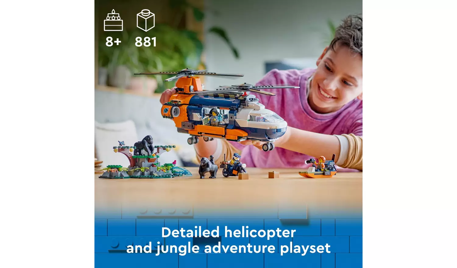 LEGO City Jungle Explorer Helicopter at Base Camp Set 60437