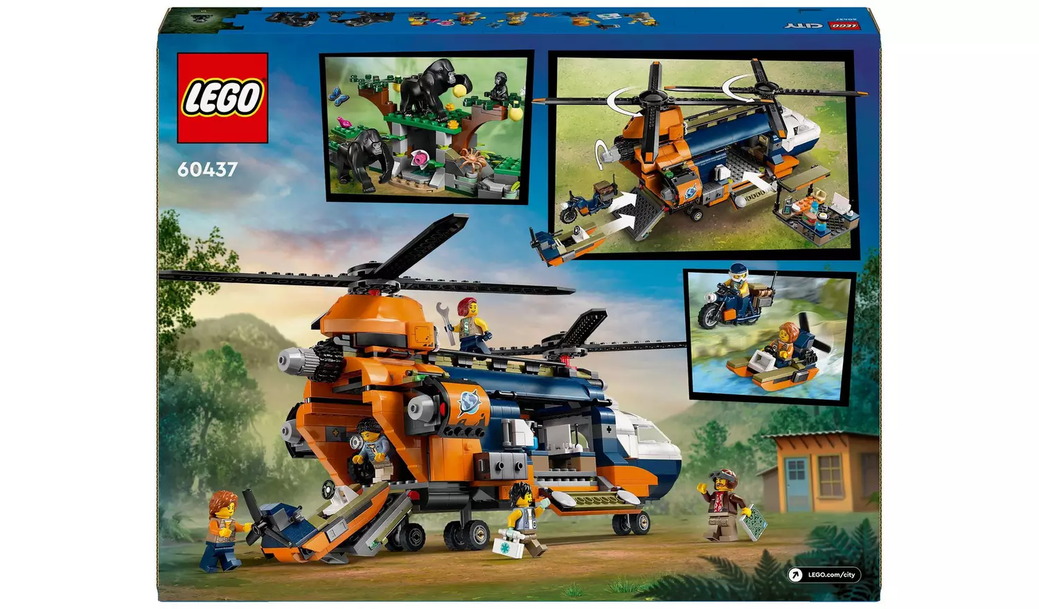 LEGO City Jungle Explorer Helicopter at Base Camp Set 60437