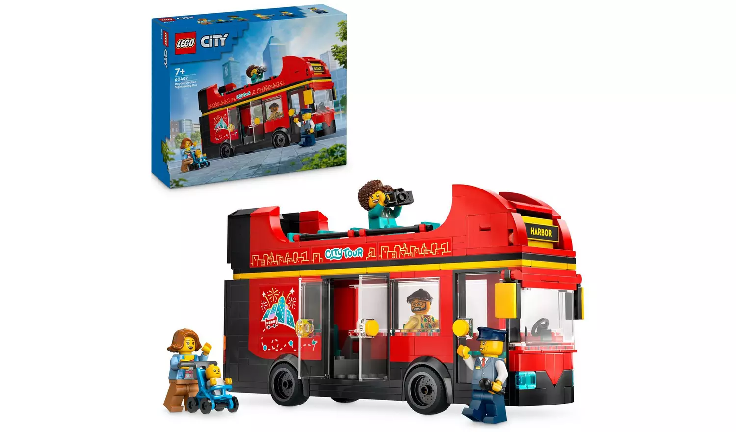 LEGO City Red Double-Decker Sightseeing Bus Toy Set 60407
