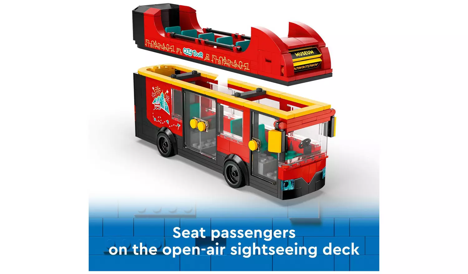 LEGO City Red Double-Decker Sightseeing Bus Toy Set 60407
