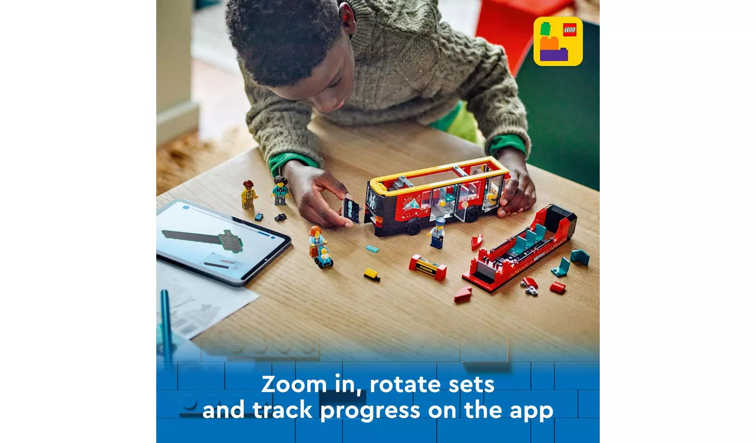 LEGO City Red Double-Decker Sightseeing Bus Toy Set 60407