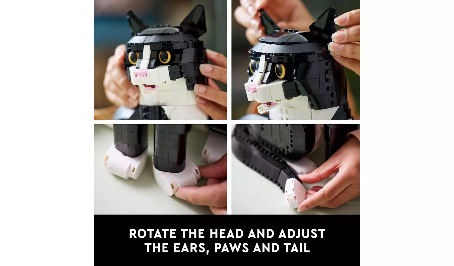 LEGO Ideas Tuxedo Cat Model Kit for Adults to Build 21349