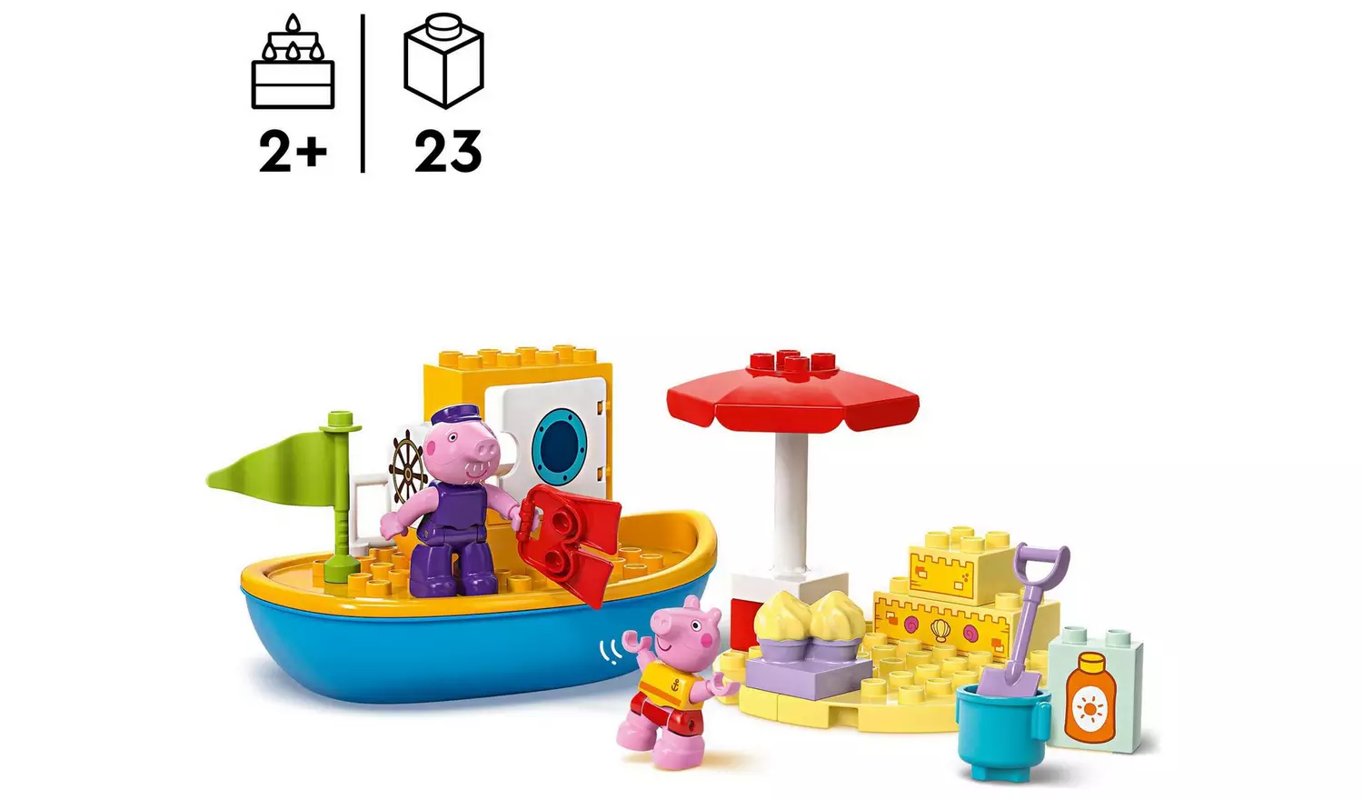 LEGO DUPLO Peppa Pig Boat Trip Toy for Toddlers 10432