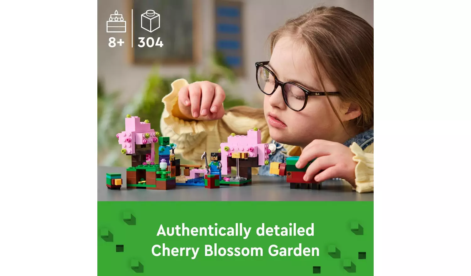 LEGO Minecraft The Cherry Blossom Garden Building Toy 21260