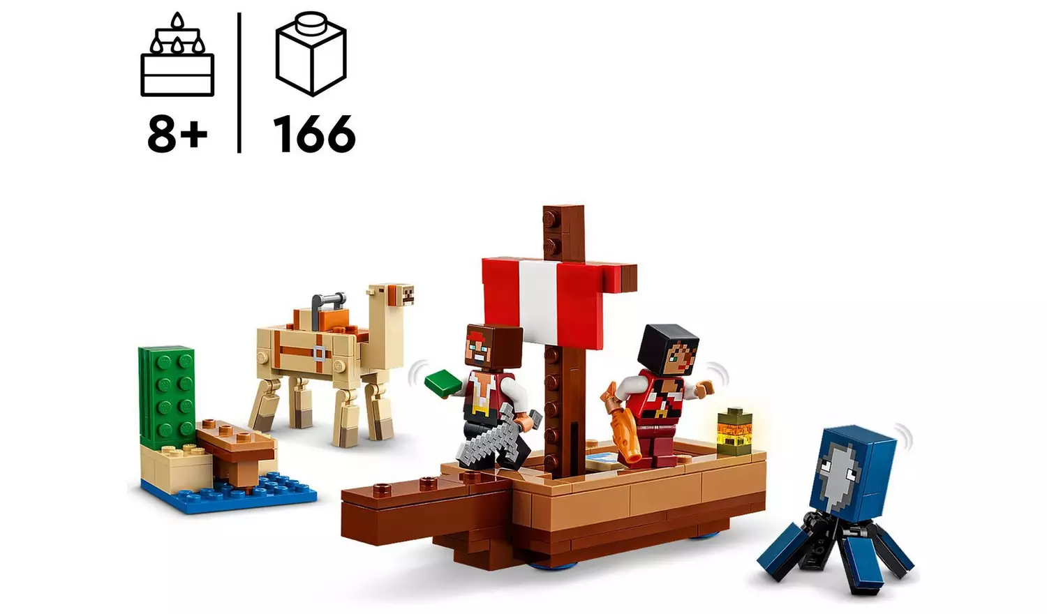 LEGO Minecraft The Pirate Ship Voyage Building Toy Set 21259