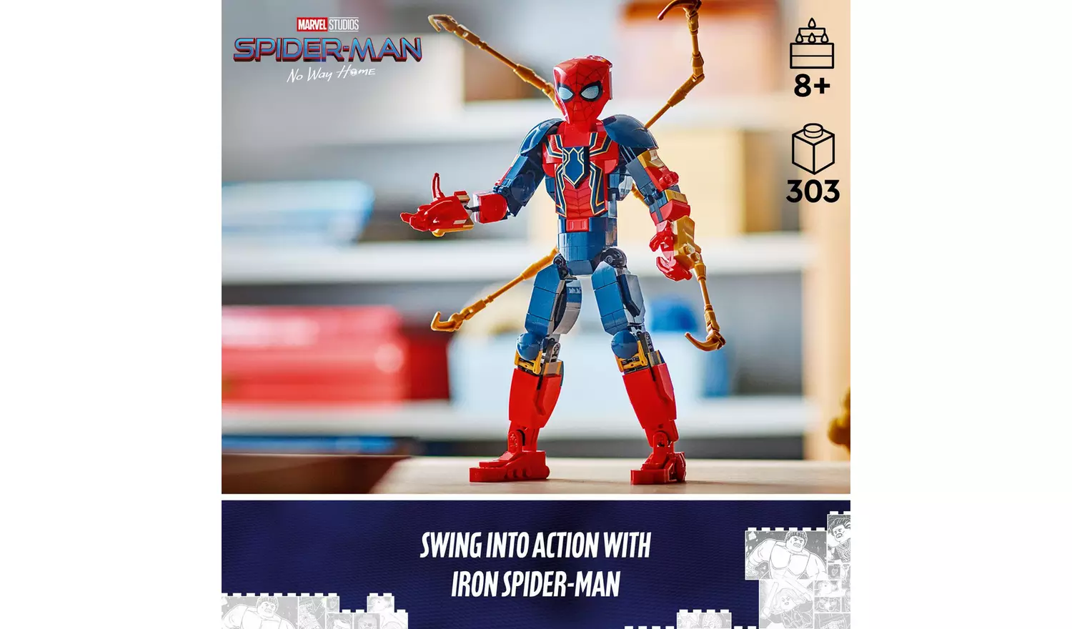 LEGO Marvel Iron Spider-Man Construction Figure Set 76298