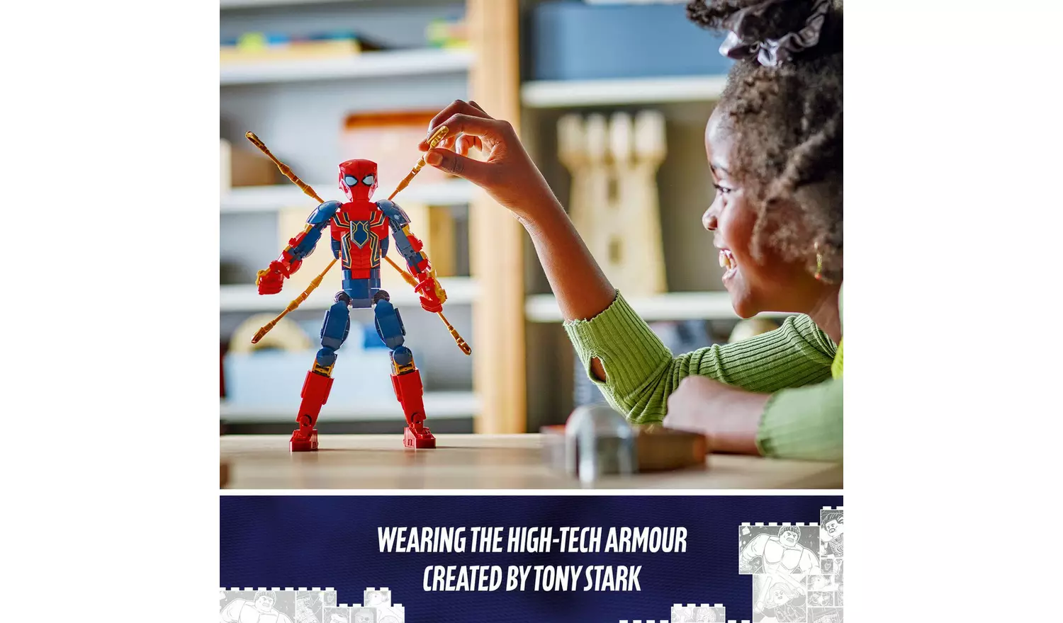 LEGO Marvel Iron Spider-Man Construction Figure Set 76298