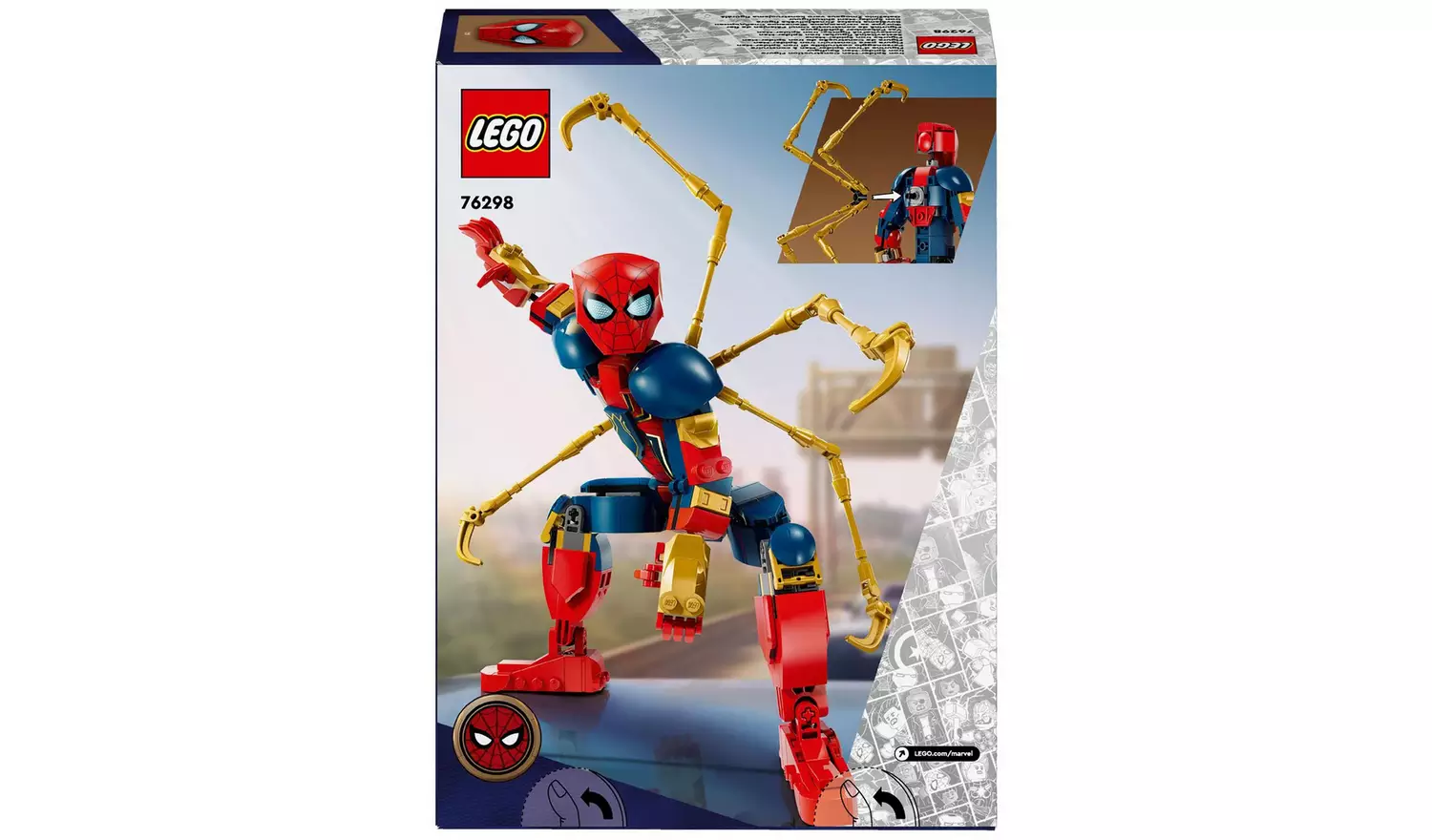 LEGO Marvel Iron Spider-Man Construction Figure Set 76298