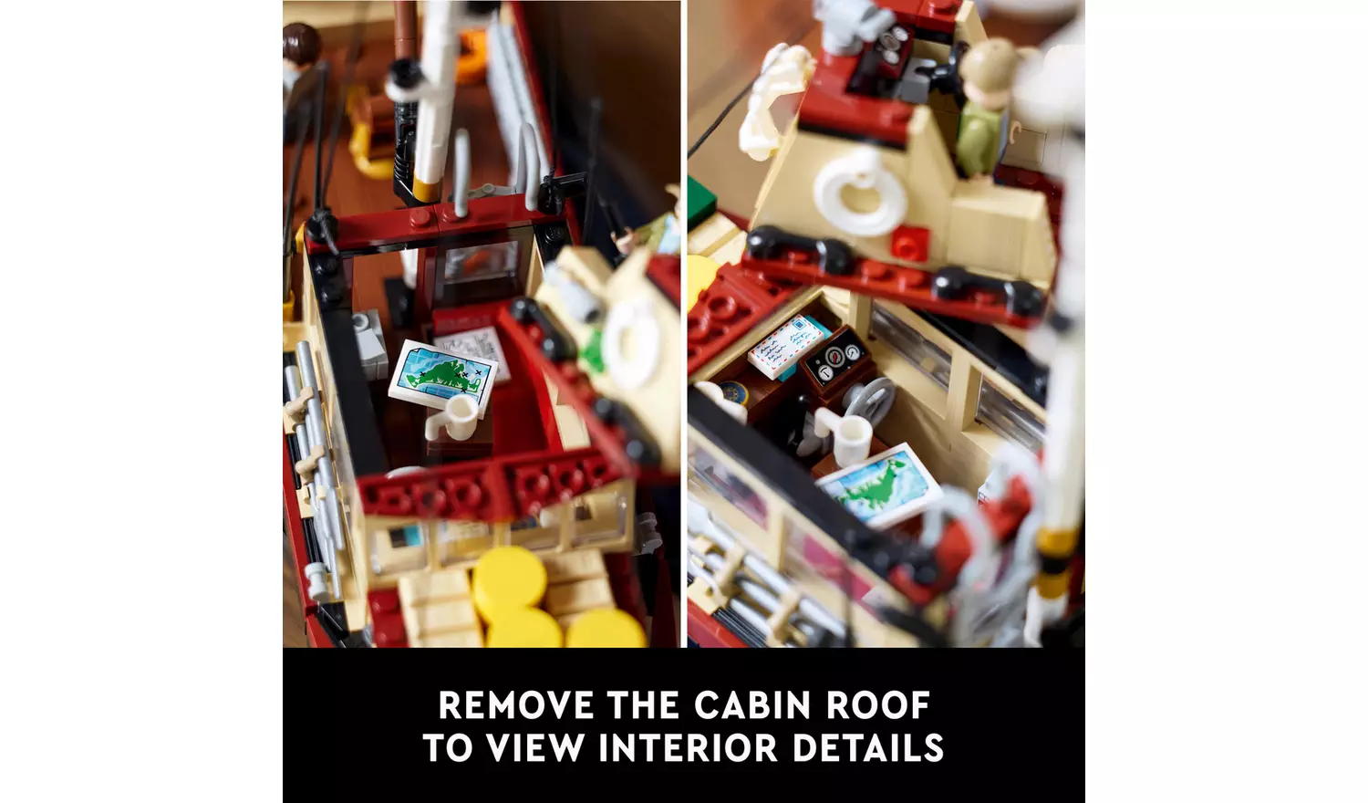 LEGO Ideas Jaws Set for Adults with Model Shark & Boat 21350