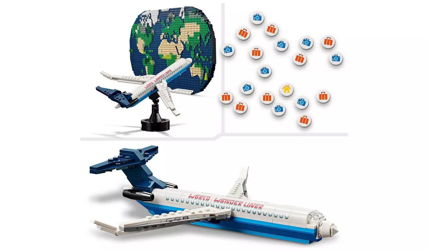 LEGO Family Travel Moments World Map Building Toy Set 41838