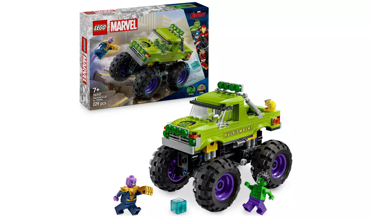 LEGO Marvel The Hulk Truck vs. Thanos Building Toy Set 76312