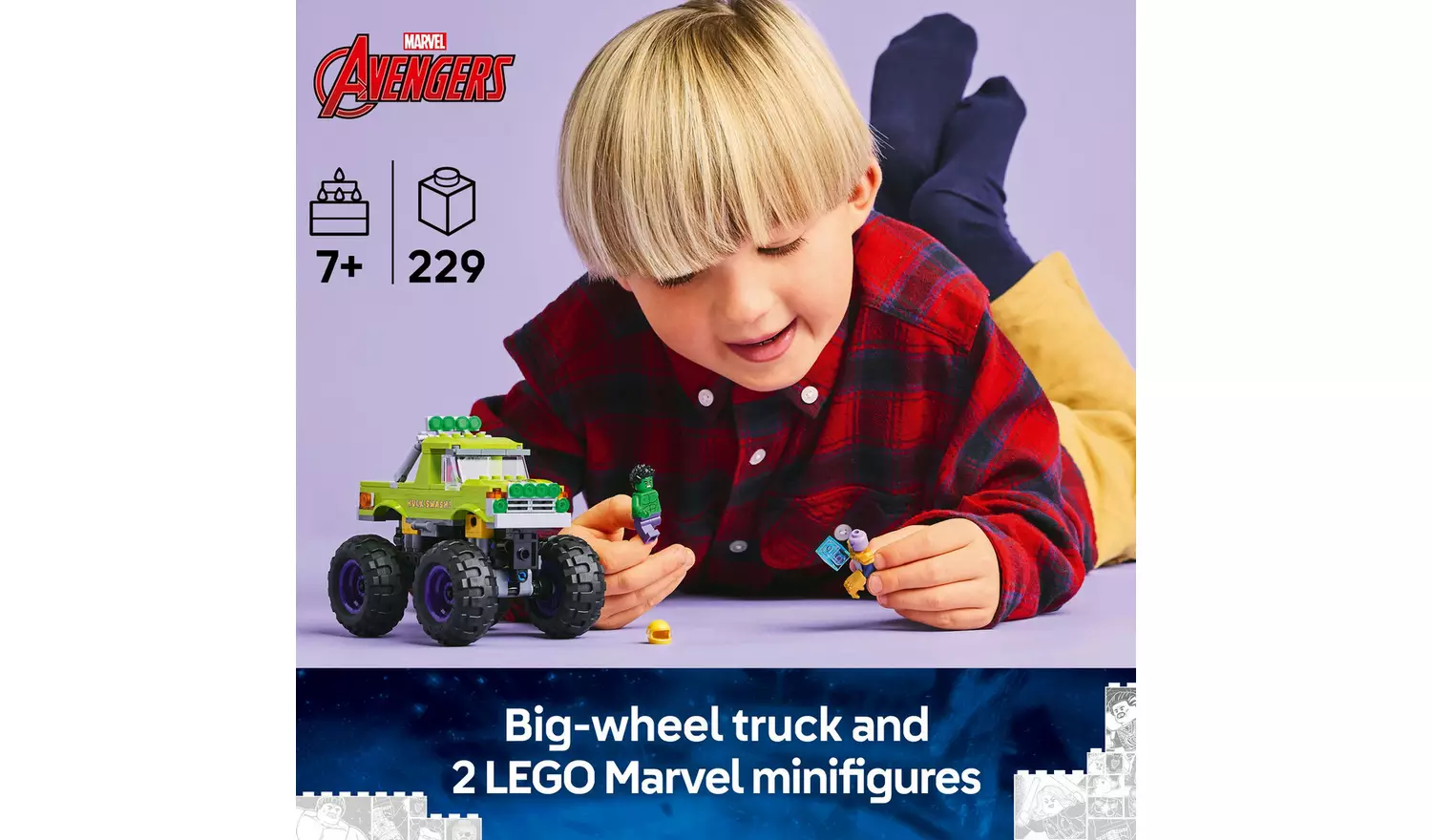LEGO Marvel The Hulk Truck vs. Thanos Building Toy Set 76312