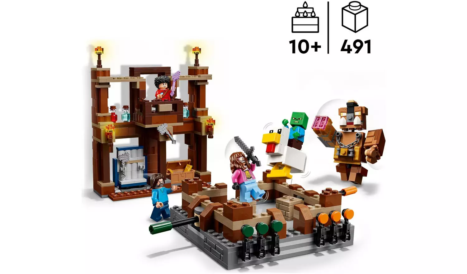 LEGO Minecraft Woodland Mansion Fighting Ring Toy Set 21272