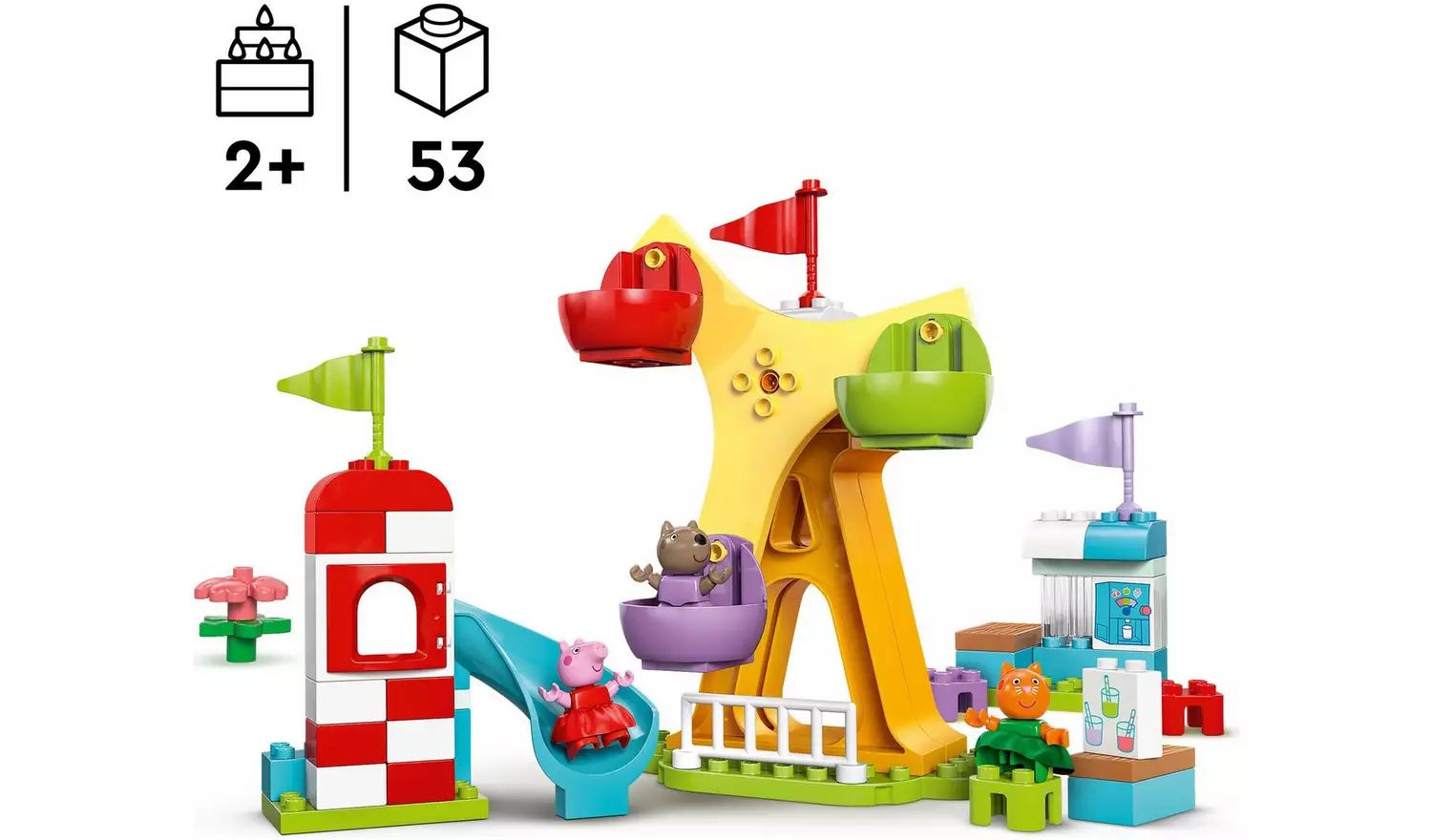 LEGO DUPLO Peppa Pig Funfair Toddler Learning Toy 10453