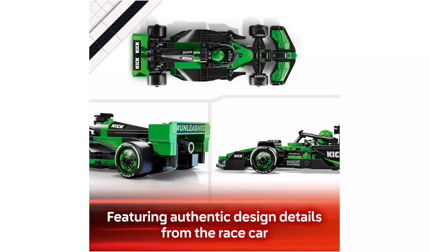 LEGO Speed Champions KICK Sauber F1 Team C44 Race Car 77247