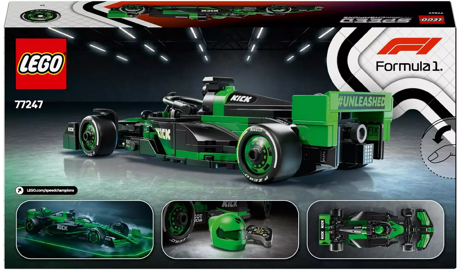 LEGO Speed Champions KICK Sauber F1 Team C44 Race Car 77247