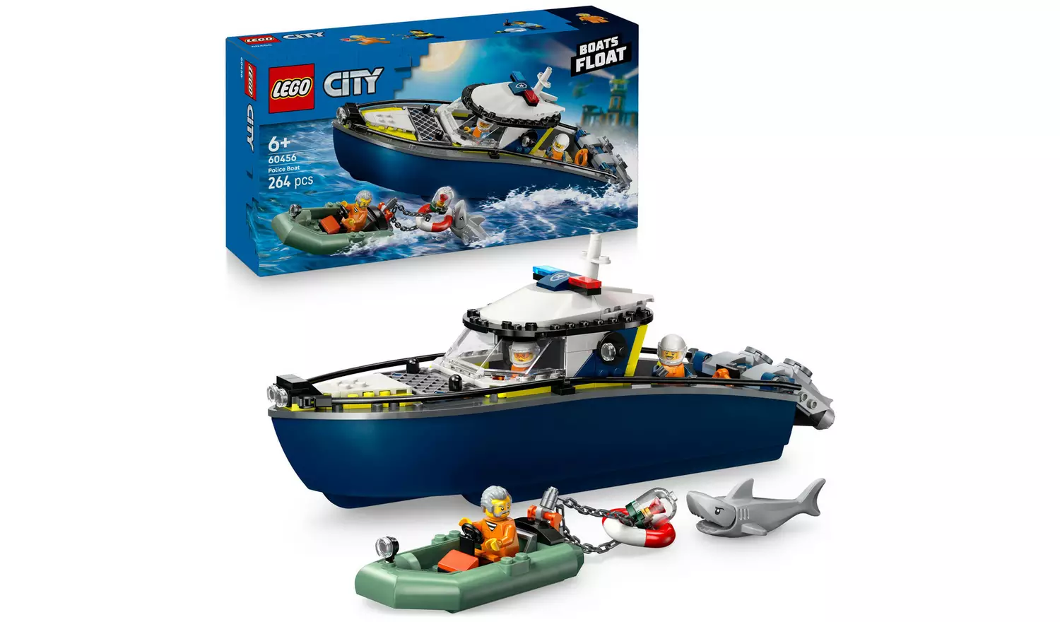 LEGO City Police Boat Chase Toy with a Speedboat 60456