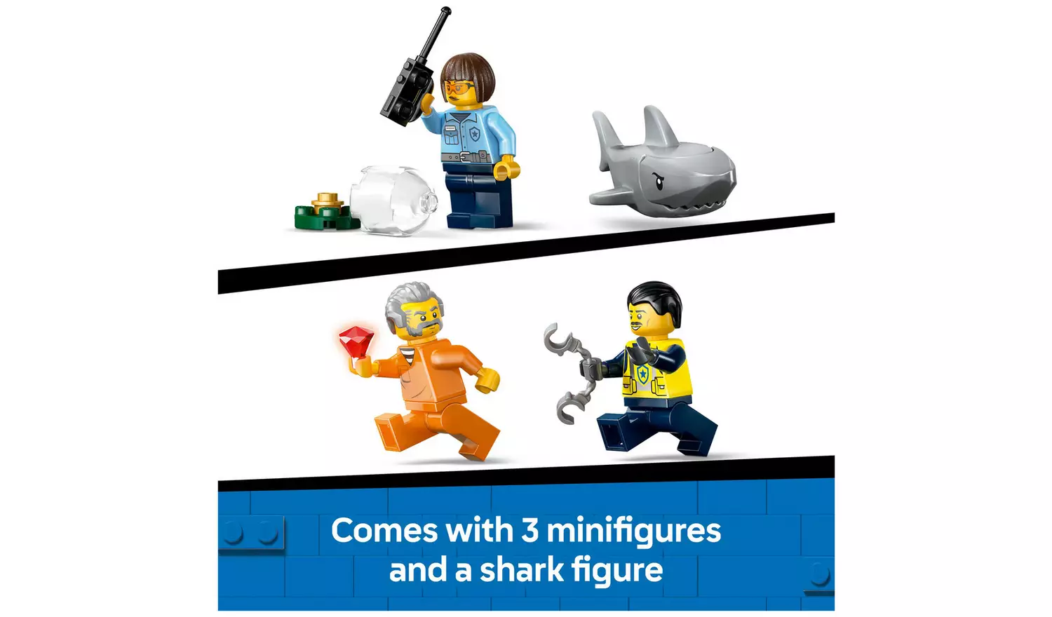 LEGO City Police Boat Chase Toy with a Speedboat 60456