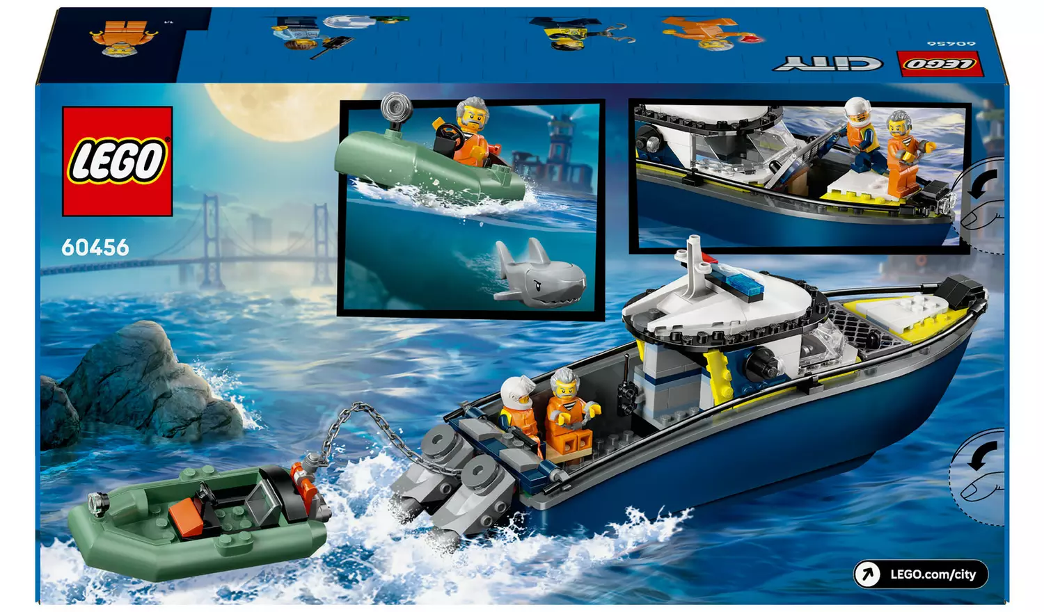 LEGO City Police Boat Chase Toy with a Speedboat 60456