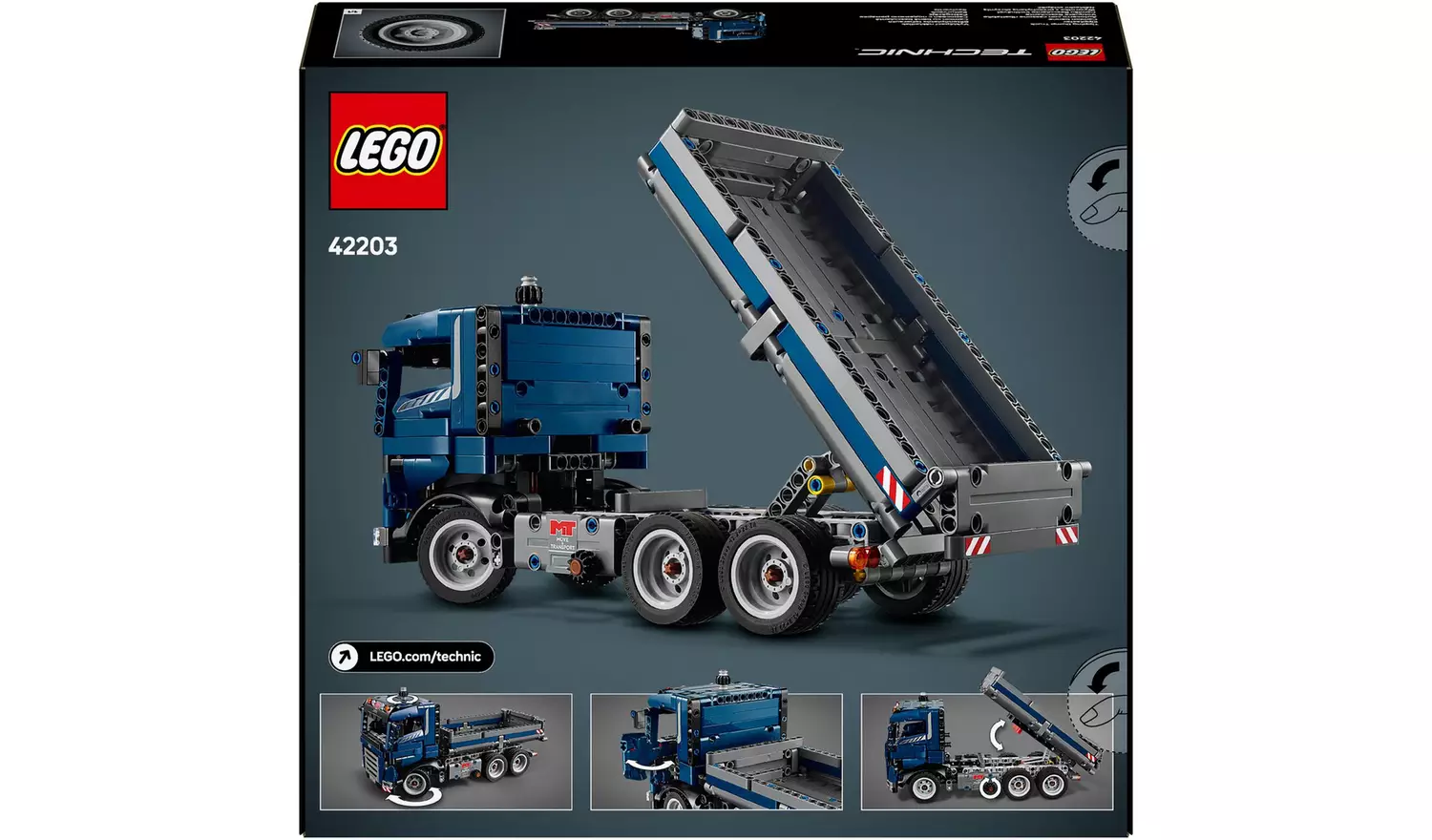 LEGO Technic Tipping Dump Truck Construction Toy Set 42203