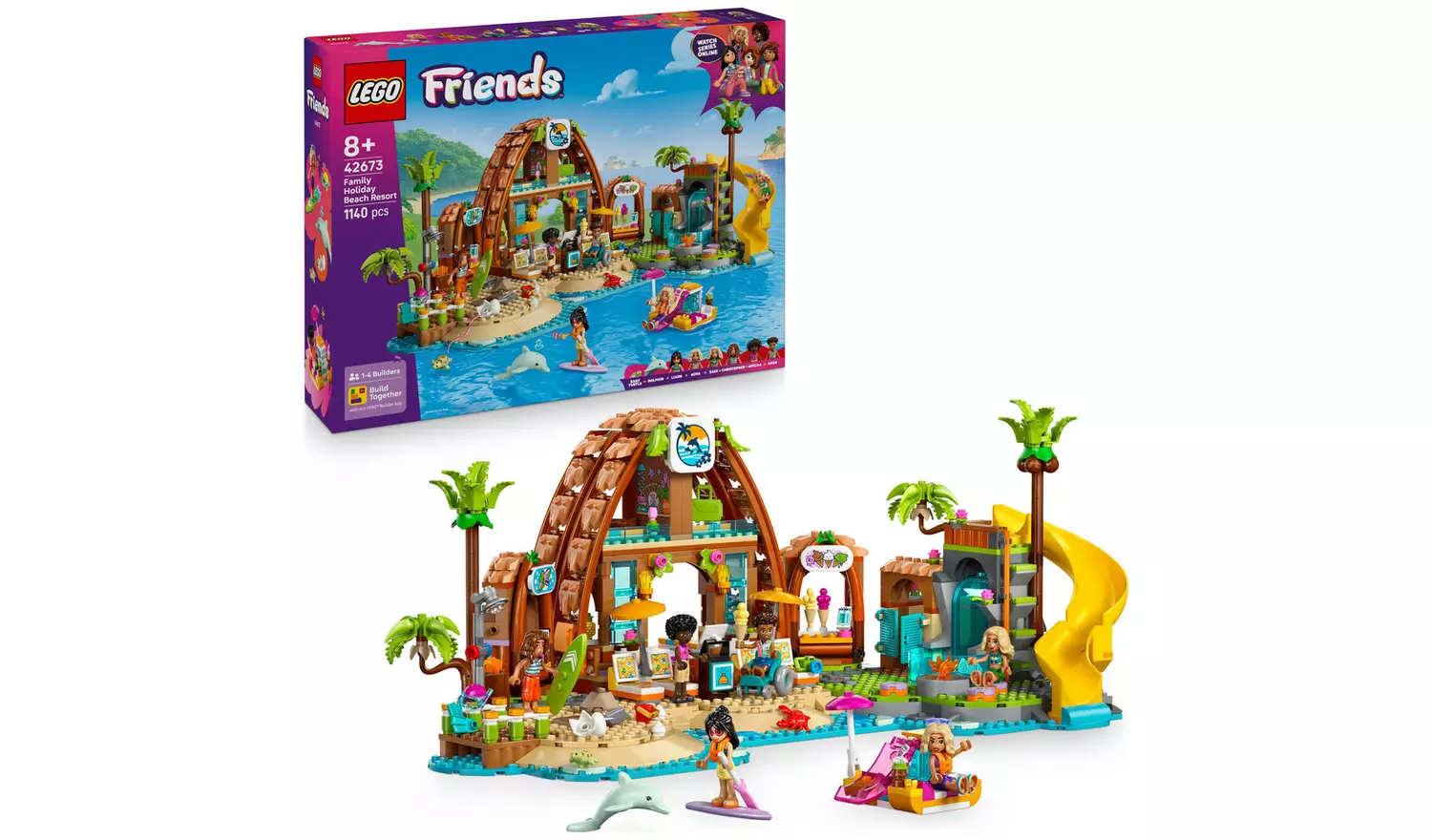 LEGO Friends Family Holiday Beach Resort Toy for Kids 42673