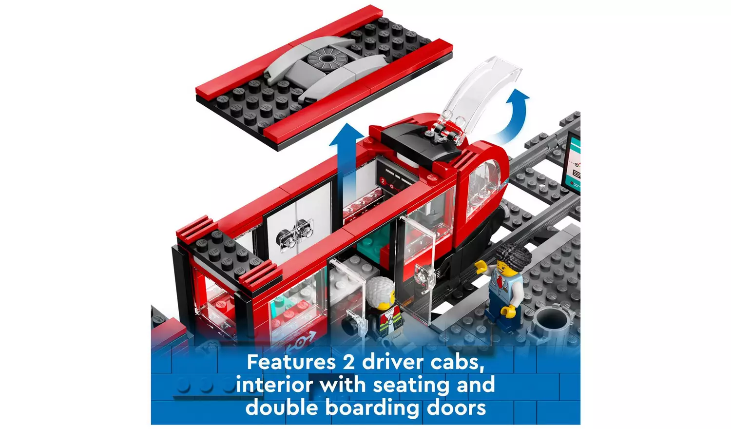 LEGO City Downtown Tram and Station Toy Set 60423