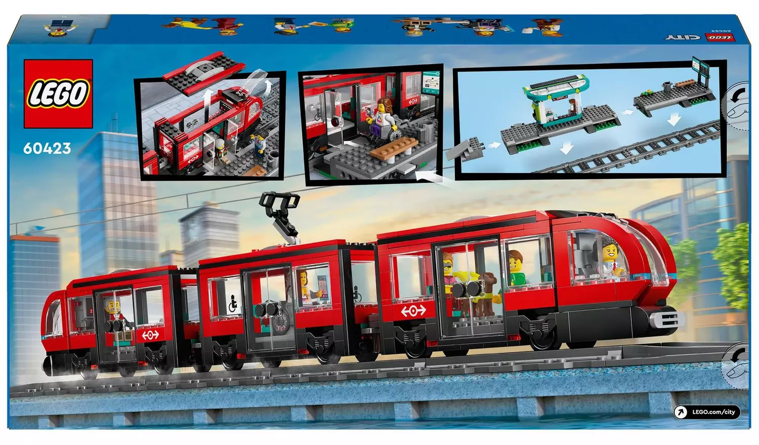 LEGO City Downtown Tram and Station Toy Set 60423