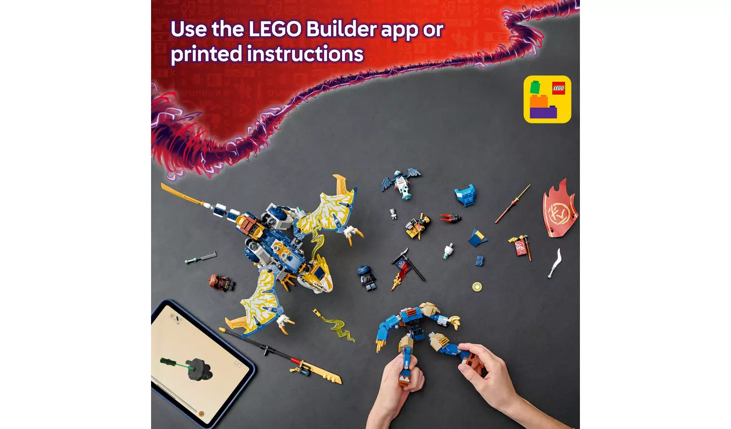 LEGO NINJAGO Rogue's Mech Dragon Rider Ninja Toy Set 71843