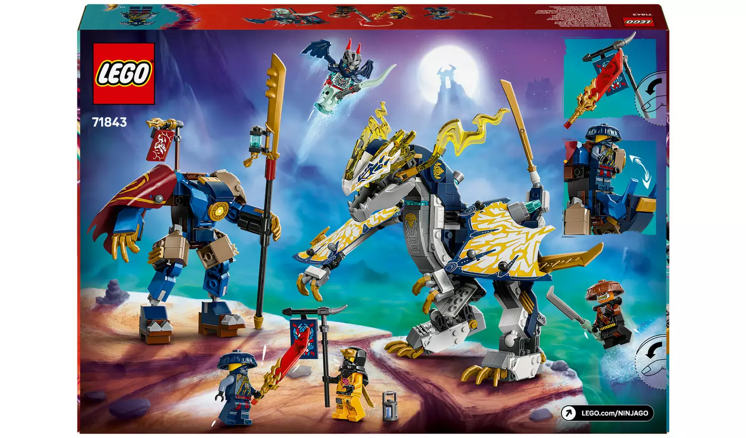 LEGO NINJAGO Rogue's Mech Dragon Rider Ninja Toy Set 71843