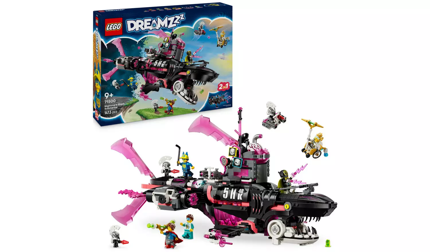LEGO DREAMZzz 2in1 Nightmare Shark Submarine Toy 71500