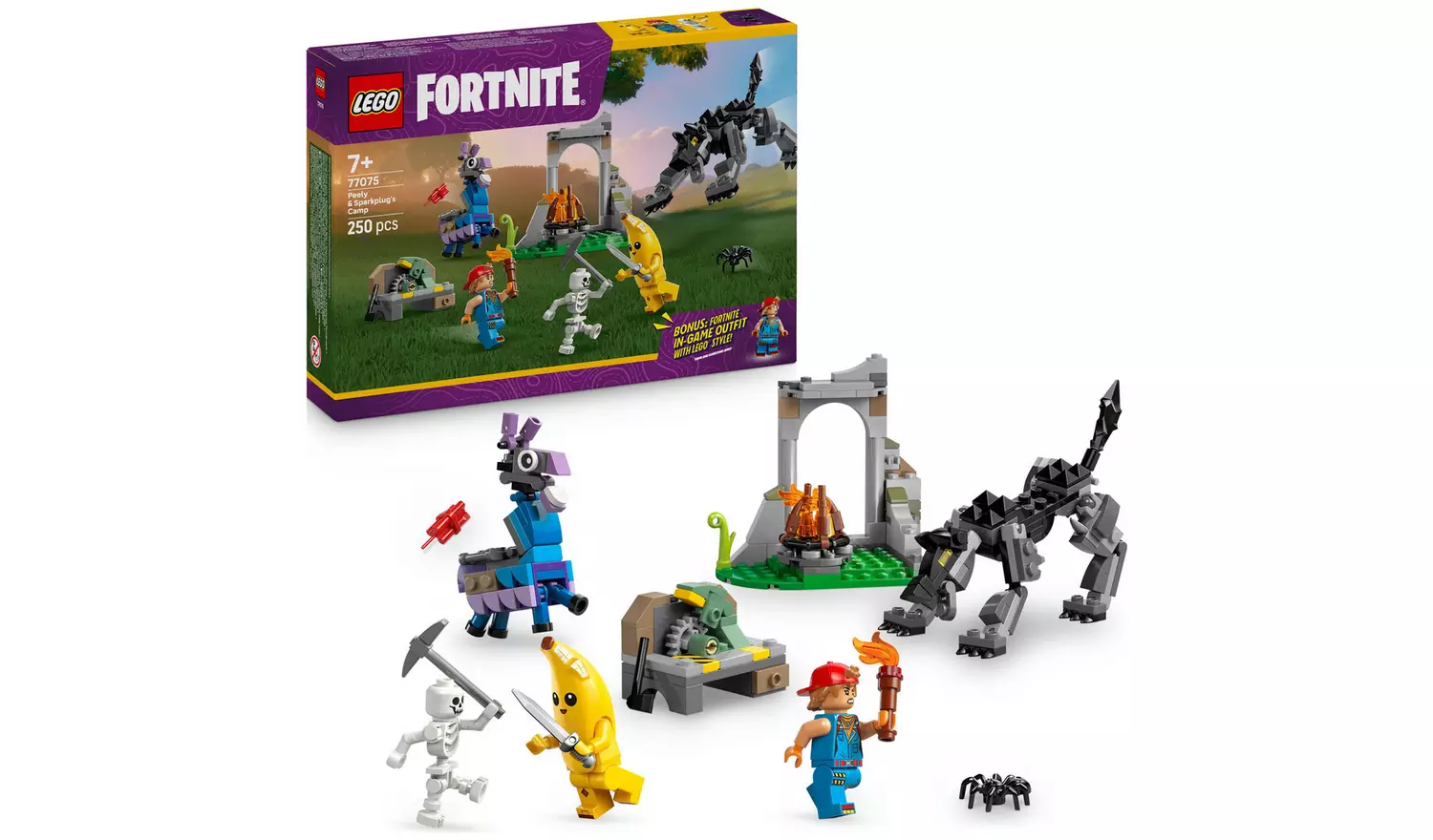 LEGO Fortnite Peely & Sparkplug's Camp, Gaming Toy 77075