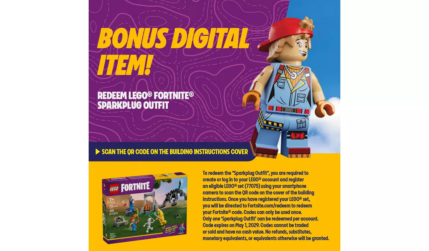 LEGO Fortnite Peely & Sparkplug's Camp, Gaming Toy 77075