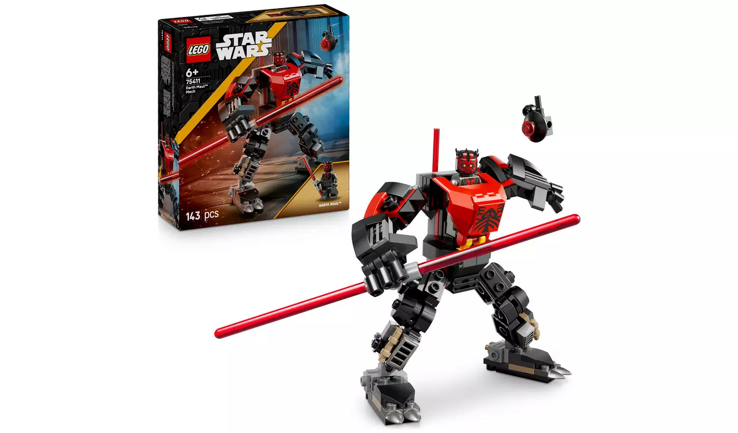 LEGO Star Wars Darth Maul Mech Building Toy for Kids 75411