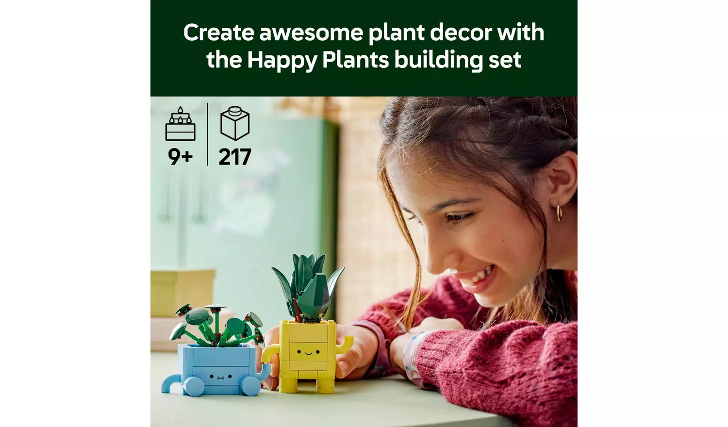 LEGO Botanicals Happy Plants Home Decor Building Set 10349
