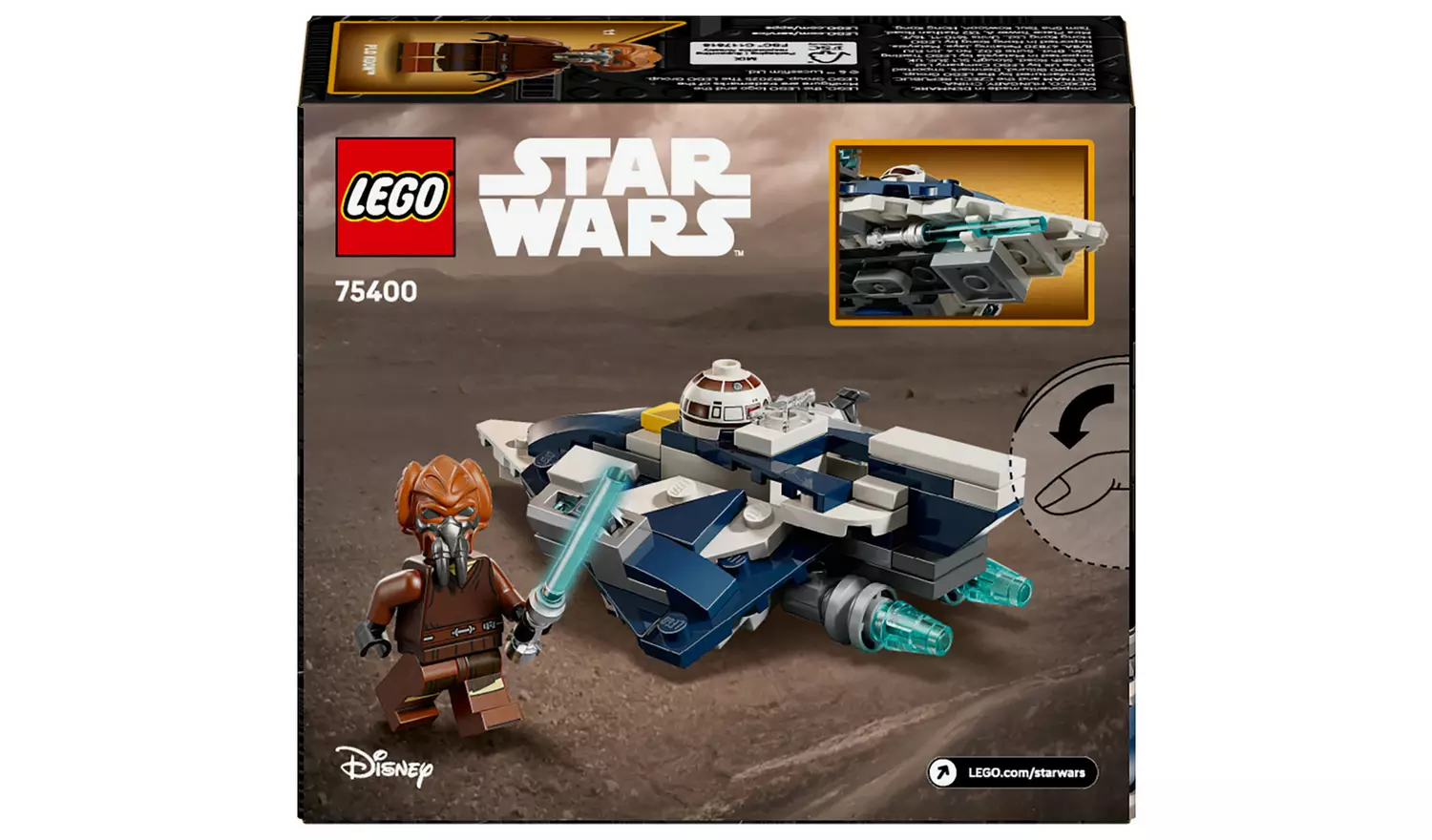 LEGO Star Wars Plo Koon Jedi Starfighter Microfighter 75400