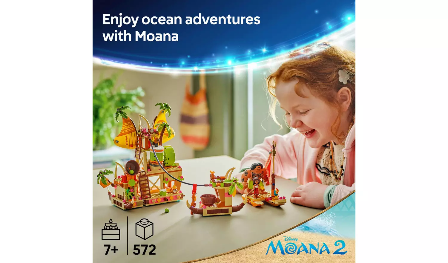 LEGO Disney Moana 2 Kakamora Barge Building Toy Set 43258