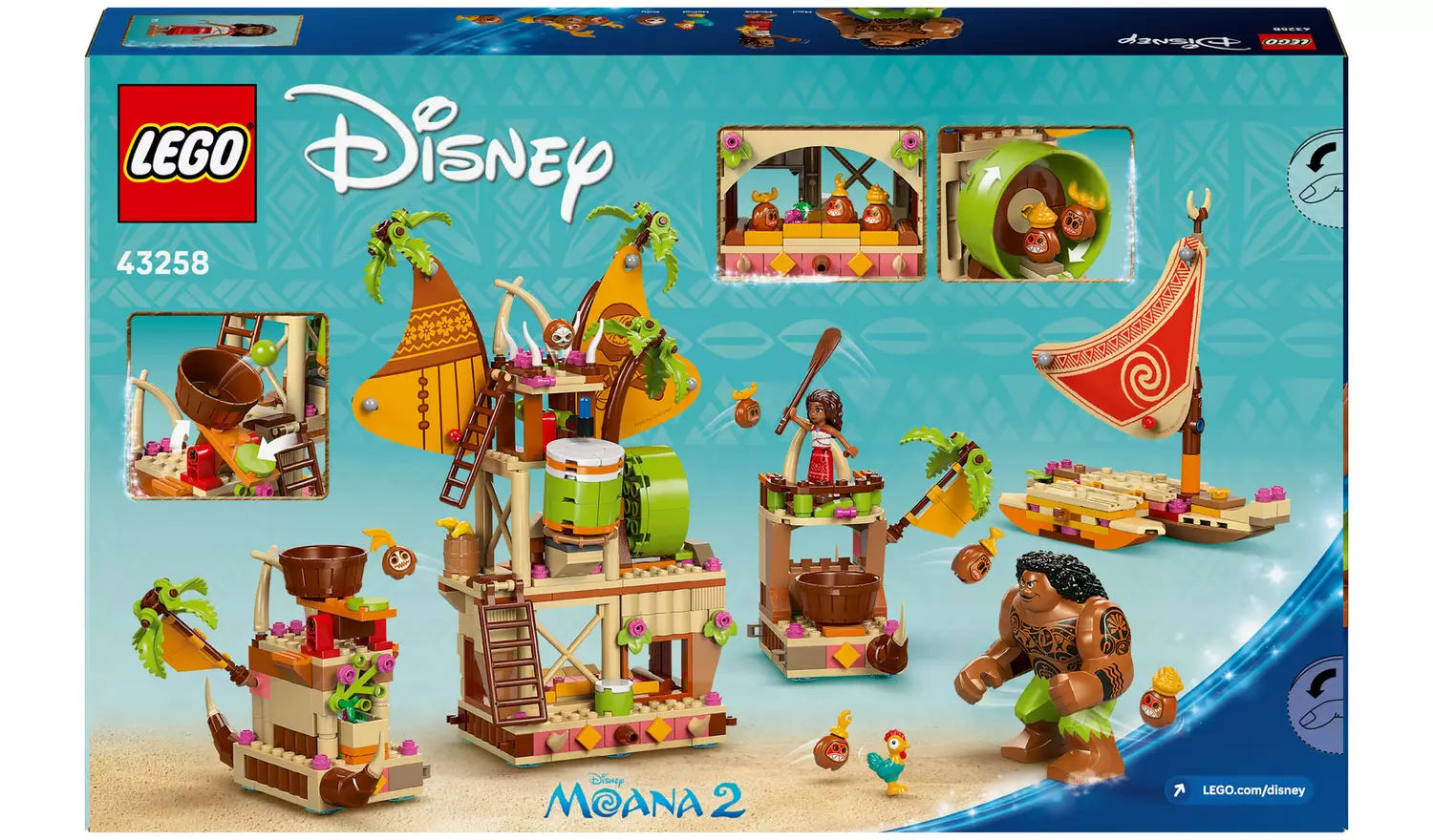 LEGO Disney Moana 2 Kakamora Barge Building Toy Set 43258