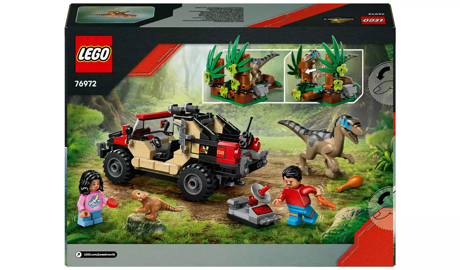 LEGO Jurassic World Raptor Off-Road Escape Dino Toy 76972