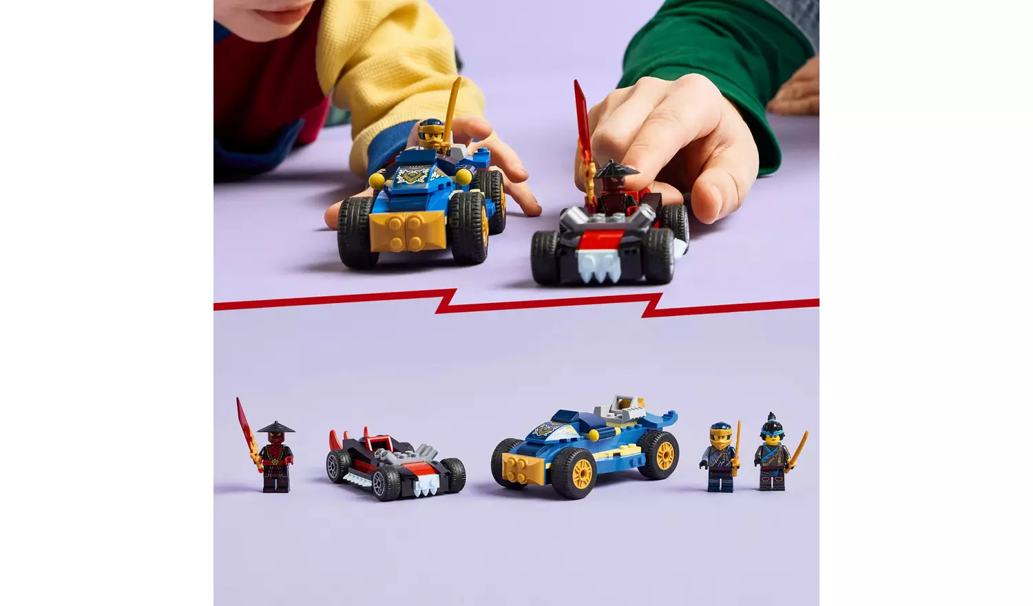 LEGO NINJAGO Rogue vs. Drix Race Car Duel Building Toy 71840